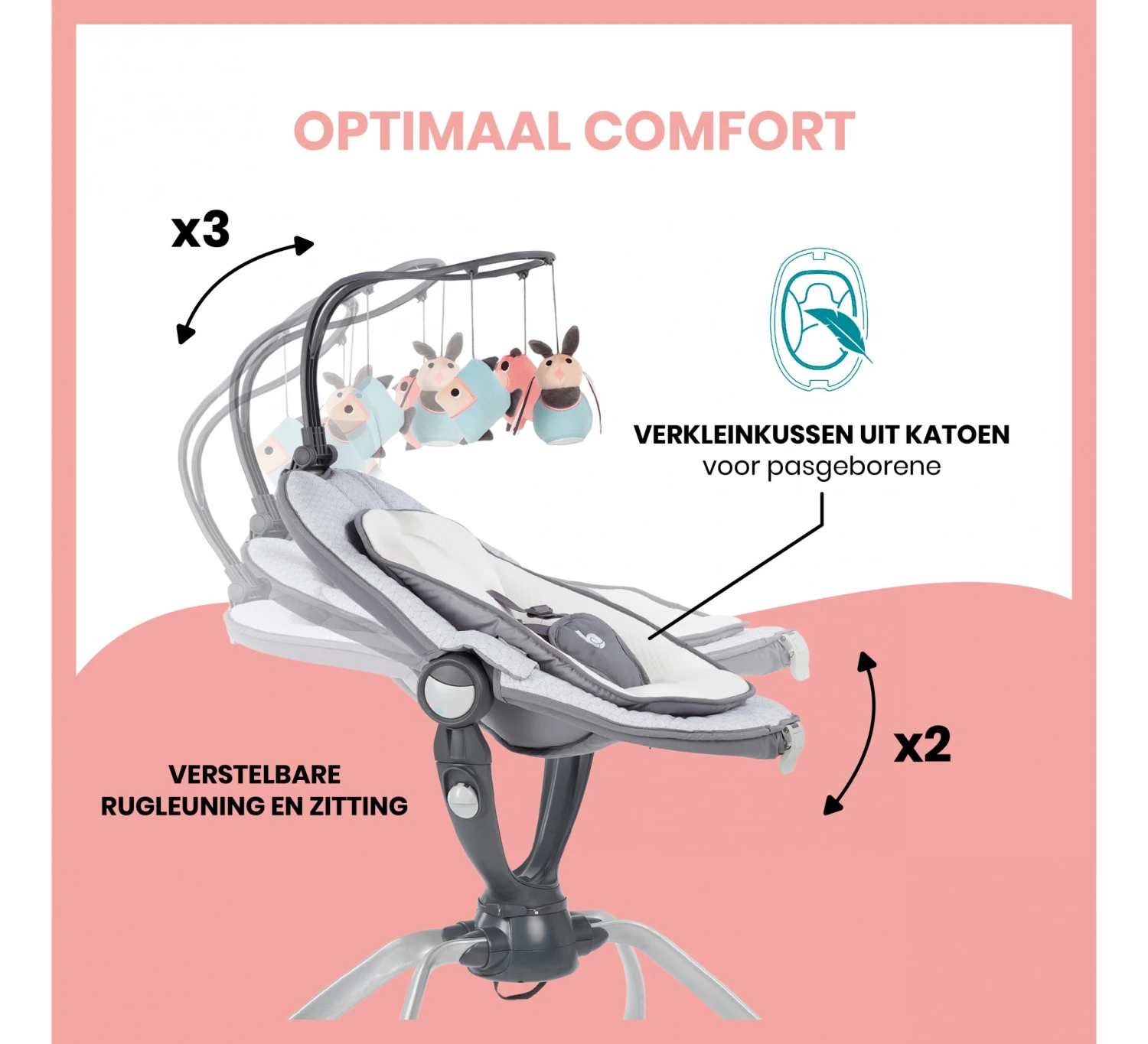 BabyMoov Wipstoel Swoon Up Graphik 2 BabyMoov Wipstoel Swoon Up Graphik - Afbeelding 2