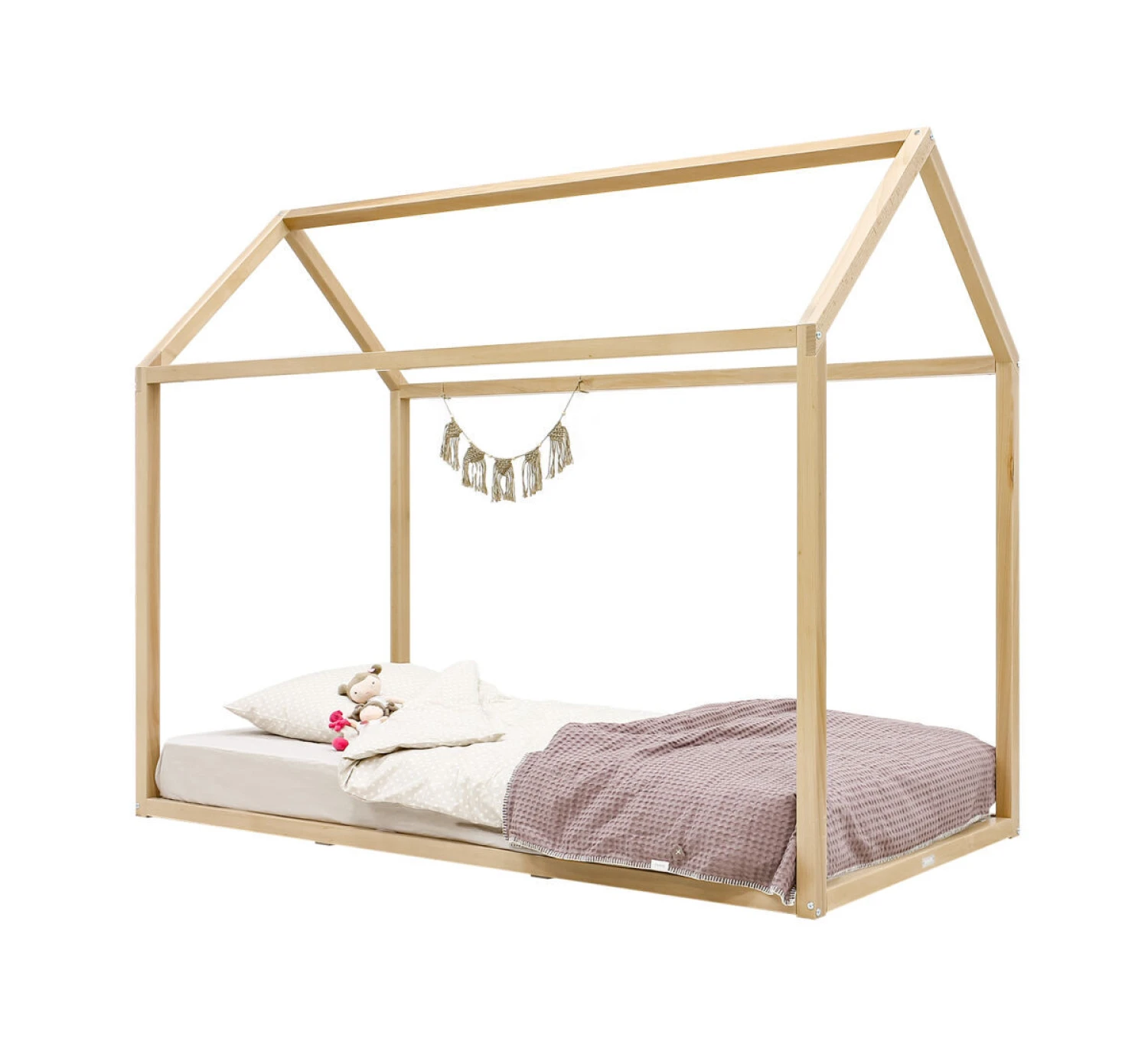 Huisbed Jelle 90x200 - Naturel 2 Huisbed Jelle 90x200 - Naturel - Afbeelding 2