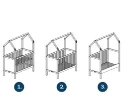 My First House Bedbank 60x120 - Mat Zwart -Babyproducten bopita my first house bedbank 60x120 mat zwart 3