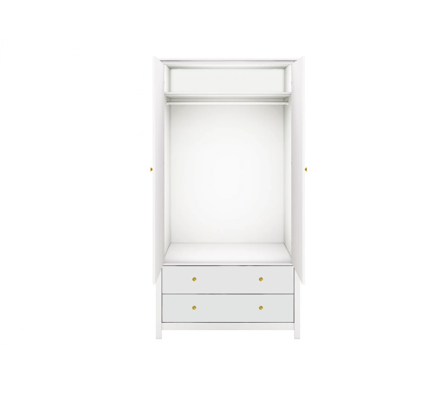 2-Deurskast Luna - White 5 2-Deurskast Luna - White - Afbeelding 5