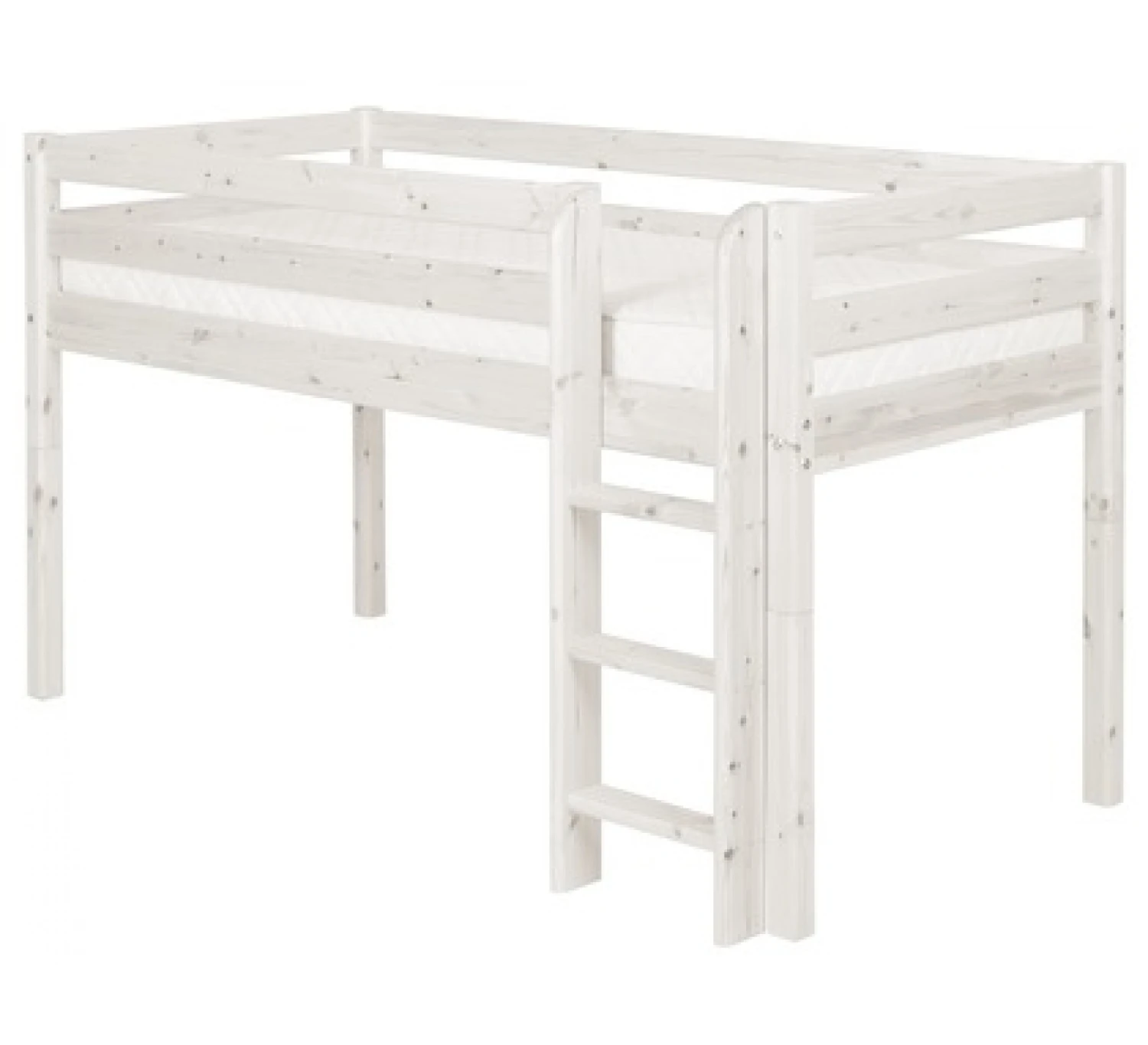 Classic Halfhoog Bed Met Rechte Ladder 1 Classic Halfhoog Bed Met Rechte Ladder