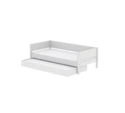 White Daybed Met Logeerbed Wit 200cm