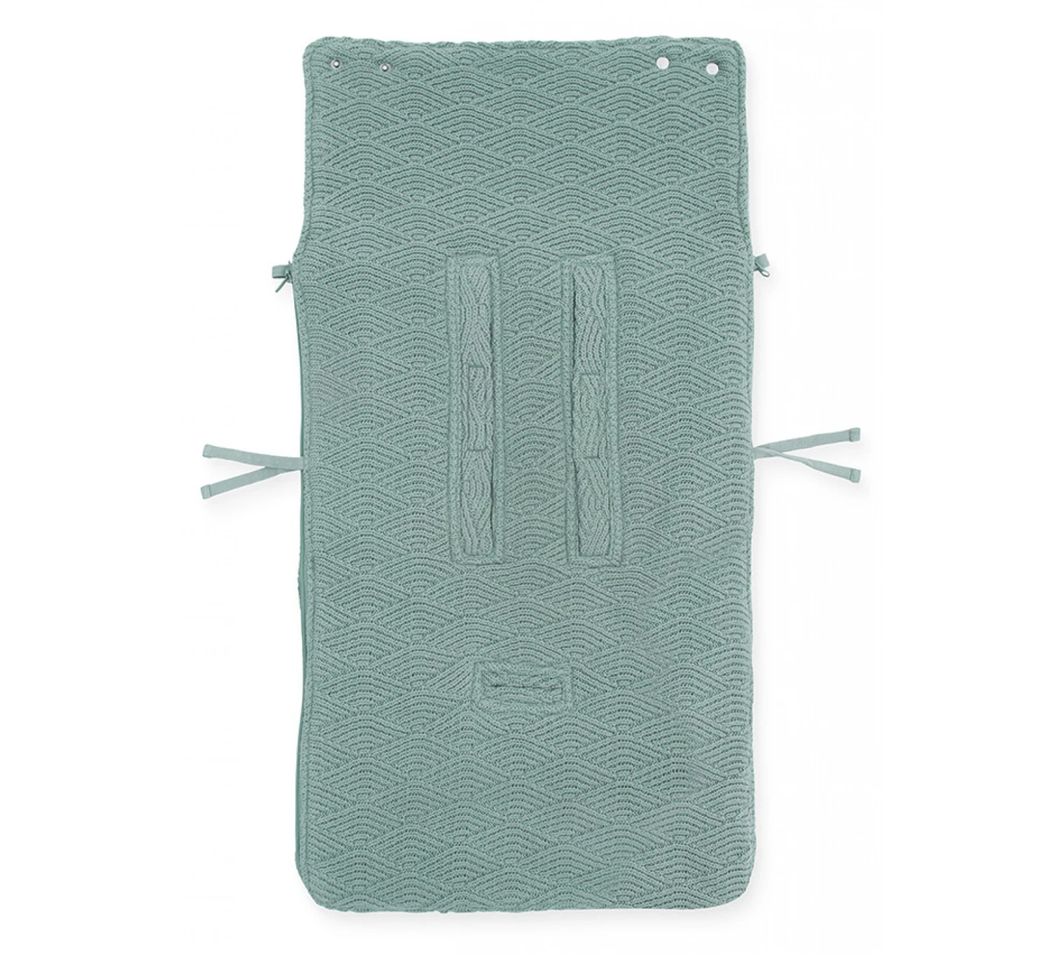 Jollein Voetenzak 0+ River Knit - Ash Green 3 Jollein Voetenzak 0+ River Knit - Ash Green - Afbeelding 3