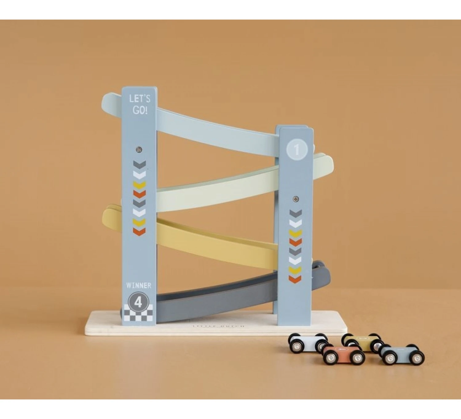 Little Dutch Rollerbaan Cars - Blue 3 Little Dutch Rollerbaan Cars - Blue - Afbeelding 3