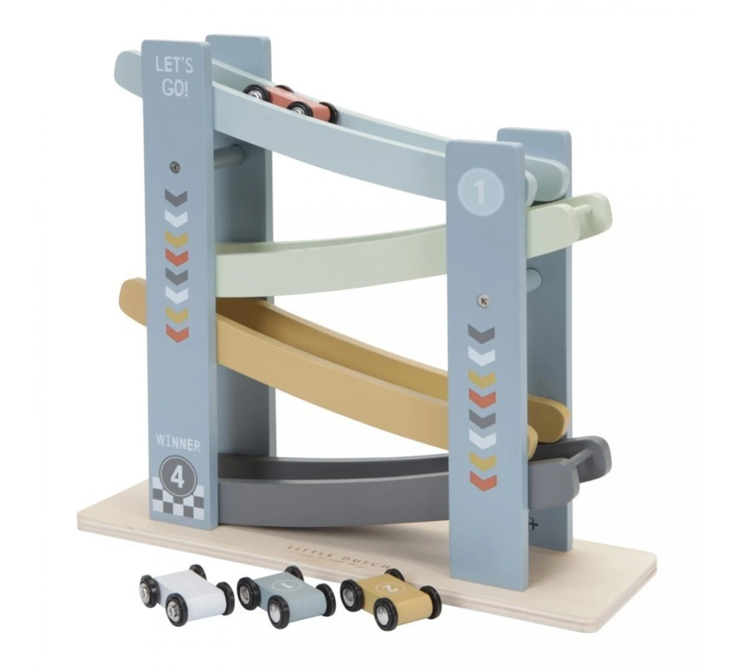 Little Dutch Rollerbaan Cars - Blue 1 Little Dutch Rollerbaan Cars - Blue