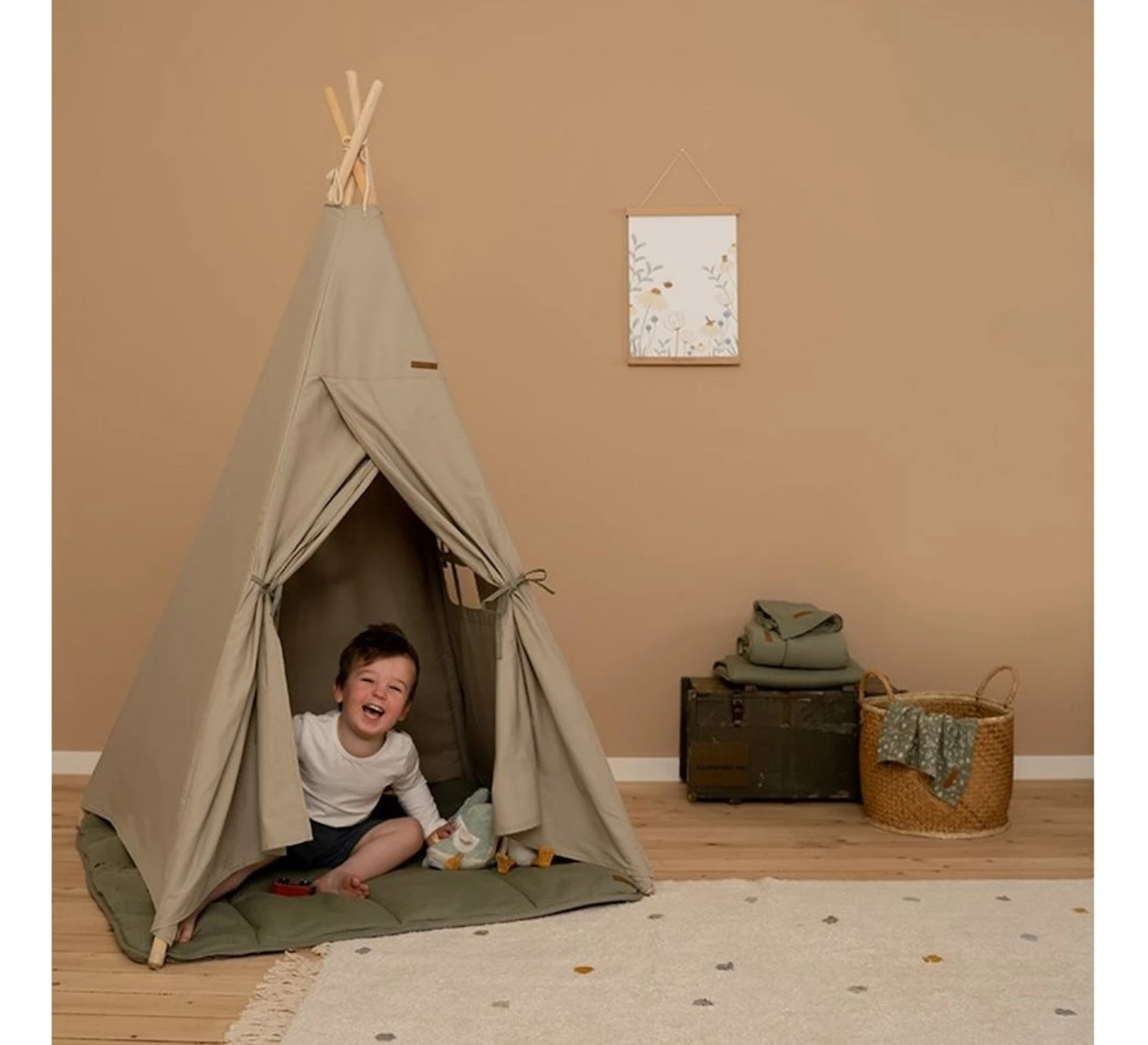 Little Dutch Tipi Tent - Olive 2 Little Dutch Tipi Tent - Olive - Afbeelding 2