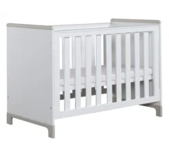 Mini Ledikant Wit/grijs