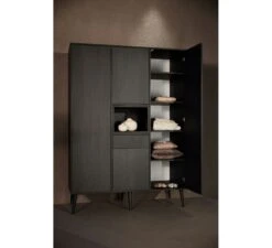 3-deurskast Cocoon XL - Eboni -Babyproducten quax 3 deurskast cocoon xl eboni 3