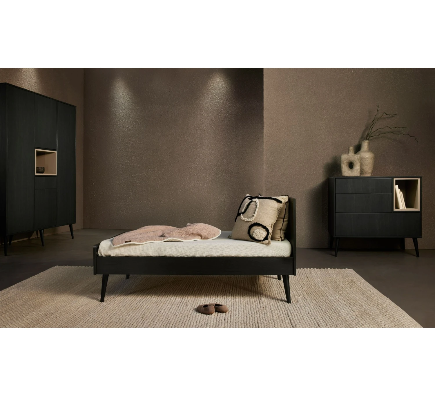 Juniorbed Cocoon 90x200 Cm - Eboni 4 Juniorbed Cocoon 90x200 Cm - Eboni - Afbeelding 4