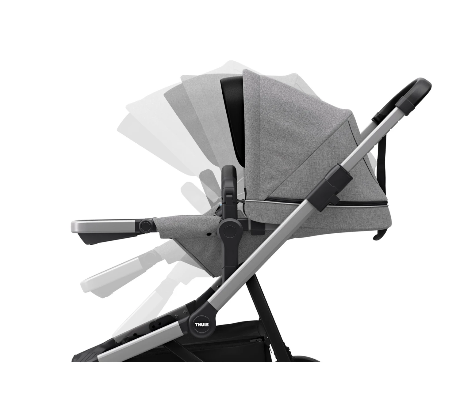 Thule Sleek Kinderwagen - Grey Melange 2 Thule Sleek Kinderwagen - Grey Melange - Afbeelding 2