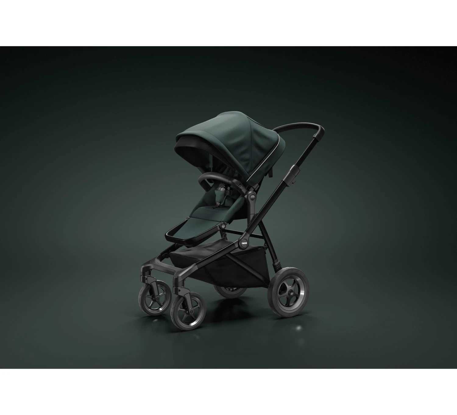Thule Sleek Kinderwagen - Mallard Green On Black 7 Thule Sleek Kinderwagen - Mallard Green On Black - Afbeelding 7